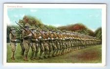 Vintage Postcard Company Front Military Troop Soldiers Formation