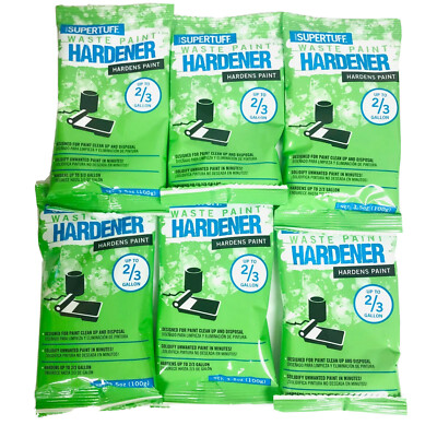 Waste Latex Paint Hardener Solidifier Trimaco Superstuff  Lot of 6 - 3.5oz pkgs 