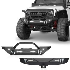 Heavy Duty Steel Frontrear Bumper Wled Lights For Jeep Wrangler Jkjku 07-18