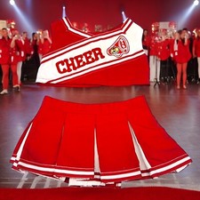 Build A Bear Cheer Cheerleader Outfit Skirt and Top Set Red and White BABW