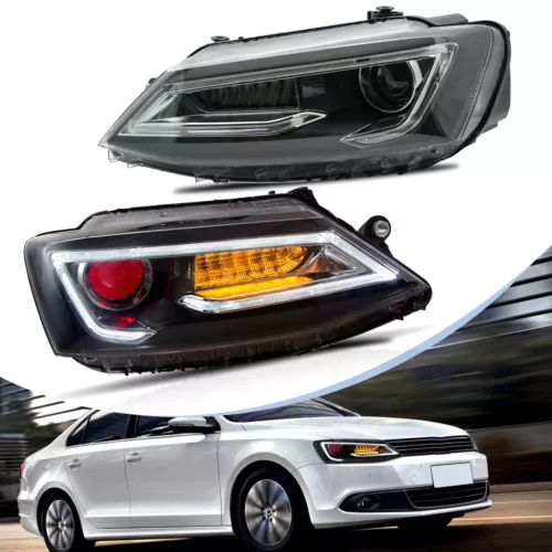 VLAND LED Headlights Fit 2011-2018 VW Jetta MK6 With Demon eye Lamp Assembly - Picture 1 of 9