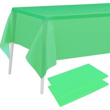 Gr&uuml;ne Tischdecke aus PEVA 137 x 274 cm f&uuml;r kinderfreundliche Veranstaltungen