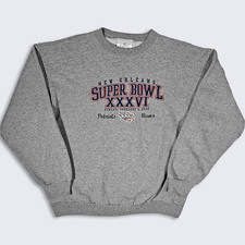 Super Bowl XXXVI Vintage Y2K Logo Athletic Sweatshirt - Patriots vs Rams