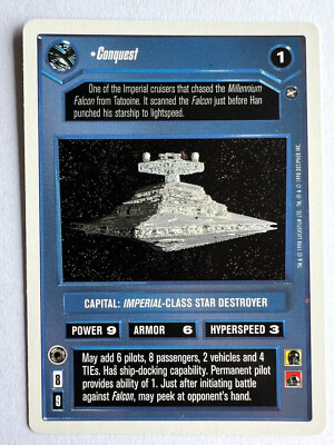 Conquest Star Destroyer - Star Wars CCG -  A New Hope Revised WB White Border