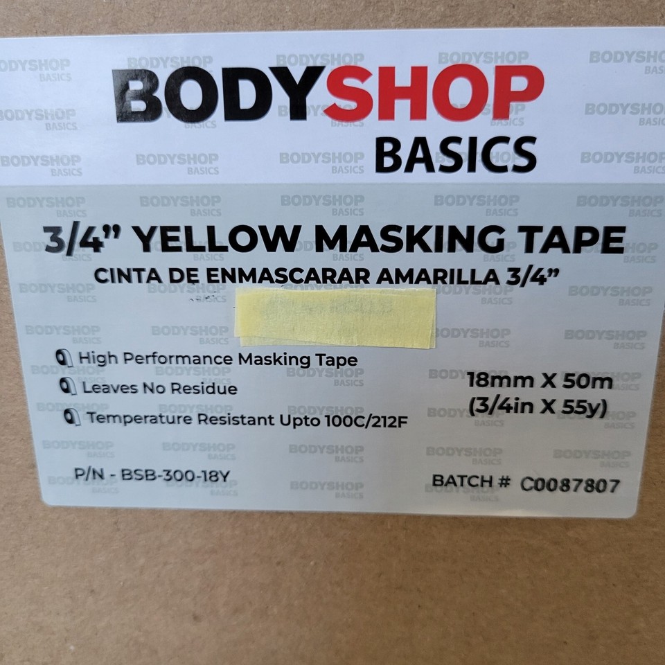 12 Rolls Body Shop MASKING TAPE 3/4 inch One sleeves Automotive Tape eBay