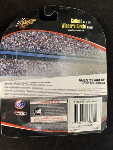 2004 WINNERS CIRCLE - CAR + CARD - NASCAR #24 - JEFF GORDON - TALLADEGA 2004 WIN - Picture 6 of 6