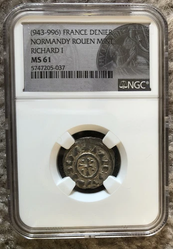 Richard 1 - France Denier - NGC MS61