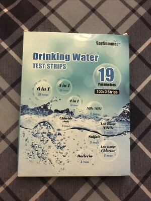 SAYSUMMER DRINKING WATER TEST STRIPS 19 PARAMETERS 100+3 STRIPS 