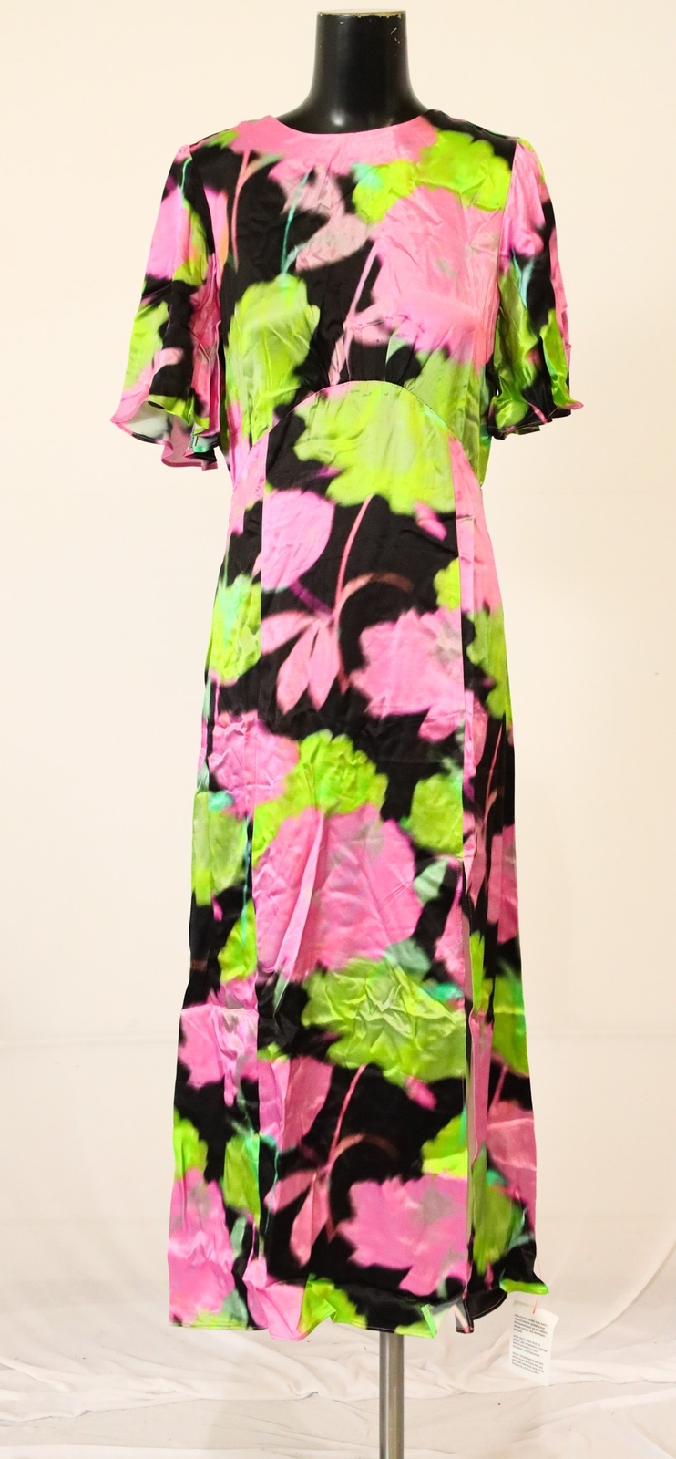 Topshop Austin Women's Bold Floral Angel Sleeve Midi Dress JW7