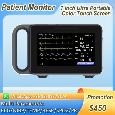 7 Inch Color Touch Screen Ultra Portable Multi Parameters Patient Monitor