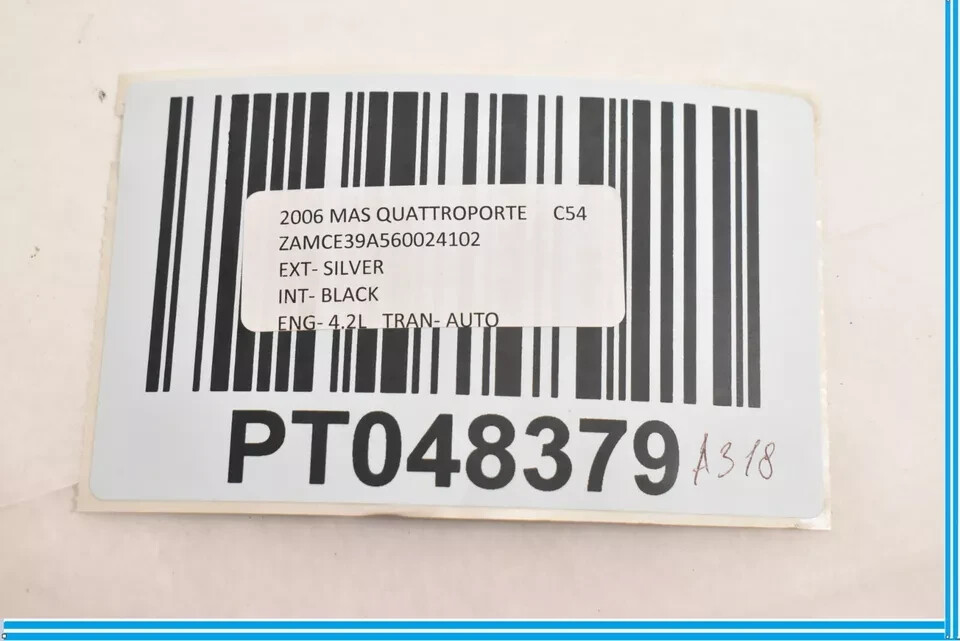 03-08 Maserati Quattroporte M139 Front Left Side Seat Belt Black OEM
