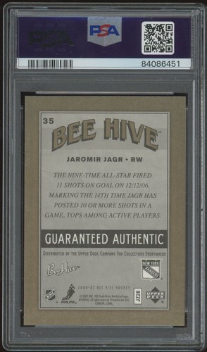 Jaromir Jagr 2006-07 Beehive Gold #35 PSA 10 GEMA MT POP 1 - Imagen 2 de 2