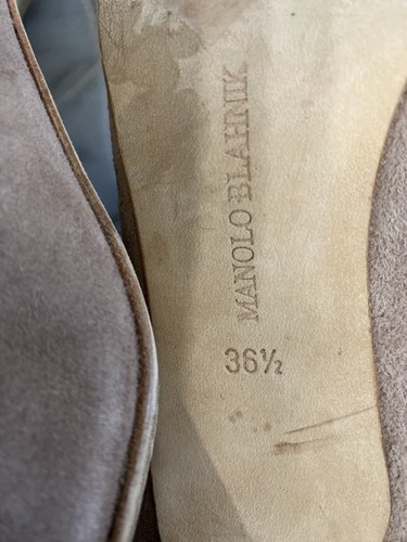Manolo Blahnik Suede Kitten Heels Size 36 1/2 US 6 - Picture 5 of 5