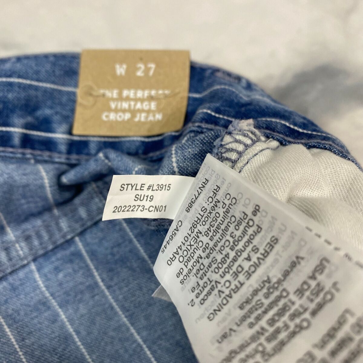 Madewell The Perfect Vintage Crop Jeans Sz 27 Railroad Madewell The Perfect Vintage Crop Jeans Sz 27 Railroad
