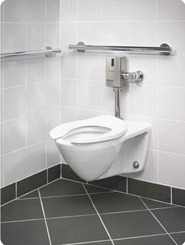 Toto CT708EG#01 Commercial Flushometer High Efficiency Toilet-1.28-GPF, Cotton - Picture 2 of 12