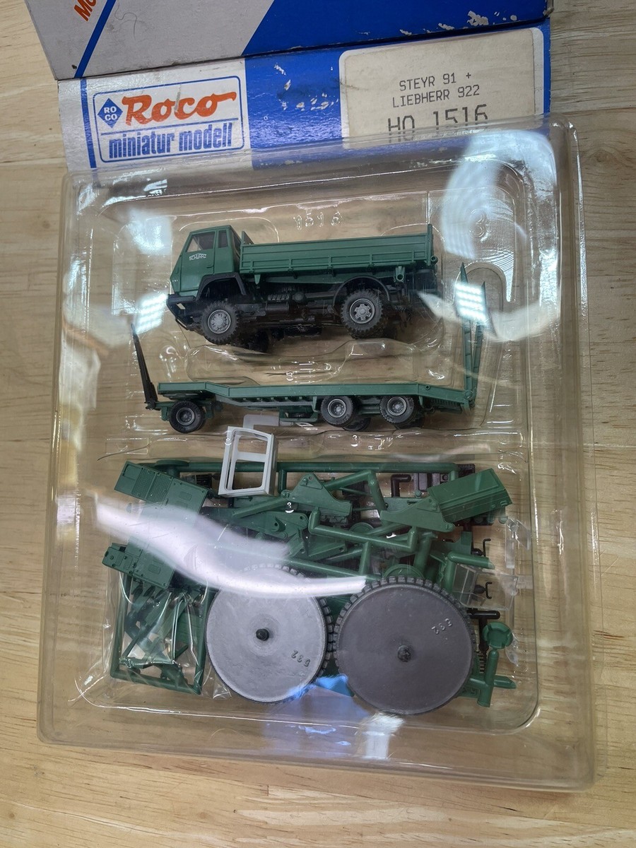 Roco 1:87 Green Ho 1516 Steyr 91 Liebherr Road Building Miniature