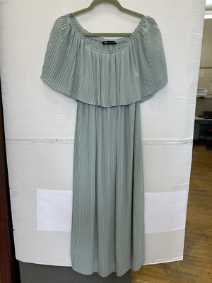 Zara Womens Dress Off the Shoulder Pleated in Mint Green Maxi Size XS | eBay Zara Womens Dress Off the Shoulder Pleated in Mint Green Maxi Size XS | eBay