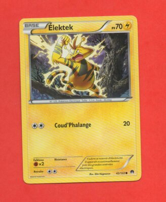 Pokemon No. 42/122 - ELEKTEK - PV70 (A7976)