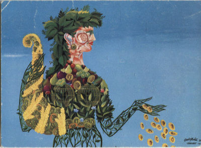 Alte Kunstpostkarte - Les Fruits de la Chance