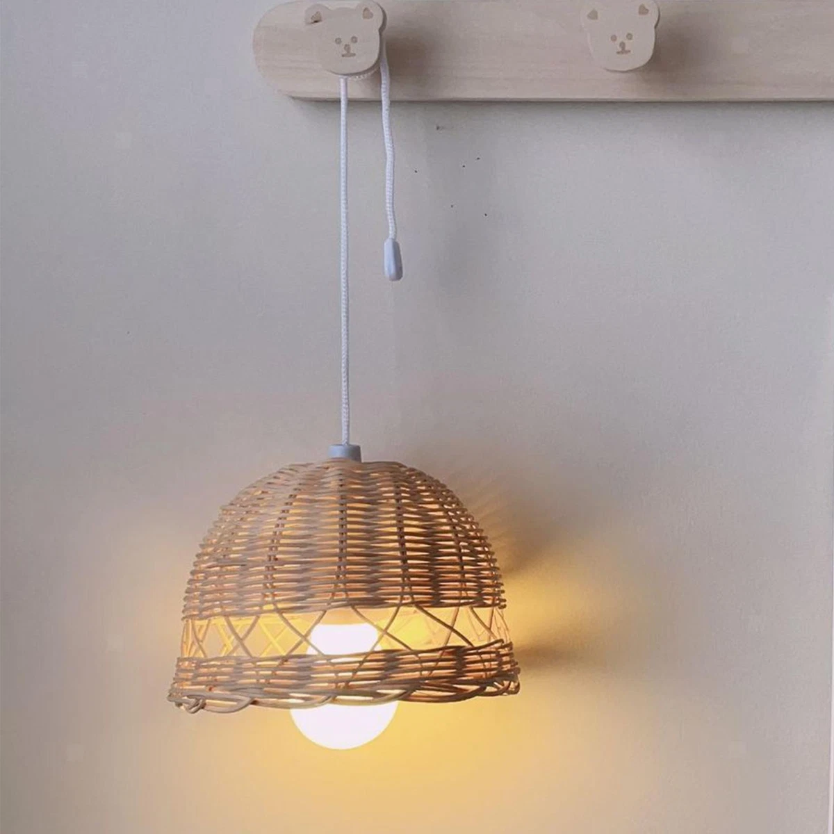 Round sale wicker lampshade