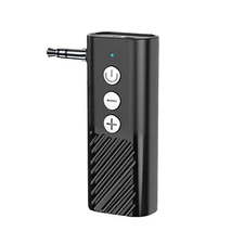 Black 3-in-1 Wireless Bluetooth 5.3 Transmitter Receiver Adapter Audio ABS