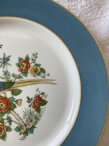 Op. Co. SYRACUSE CHINA Rare ART STUDIO BLUE BIRD 8” SALAD Plate - Picture 4 of 6