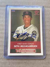 Signed 2022 Tacoma Rainiers Seth Mejias-Brean Seattle Mariners Autographed