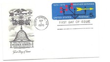 UX57 5c Weather Services Postal Card Artmaster FDC