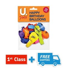 Party New 10pk Assorted Colour Happy Birthday Party Balloons