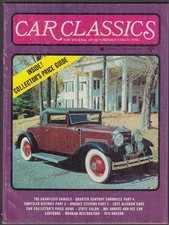 CAR CLASSICS Chrysler Stutz Morgan Brooks Stevens Daniels Dorris Hudson 12 1974