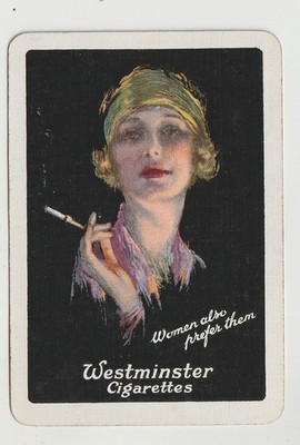 TOBACCO AD: Westminster Cigarettes - 1 Single Wide Vintage Swap / Playing  Card