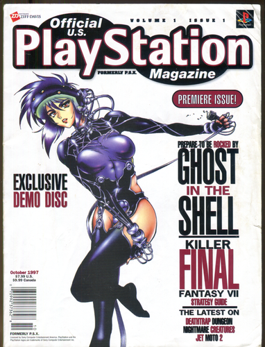Offizielles US PlayStation Magazin - Oktober 1997 Nr. 1 - GHOST IN THE SHELL! LESEN!
