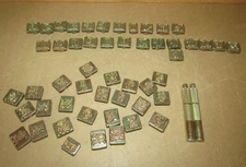 lot 51x Leather Stamps 3/4" alphabet (2 incomplete sets)