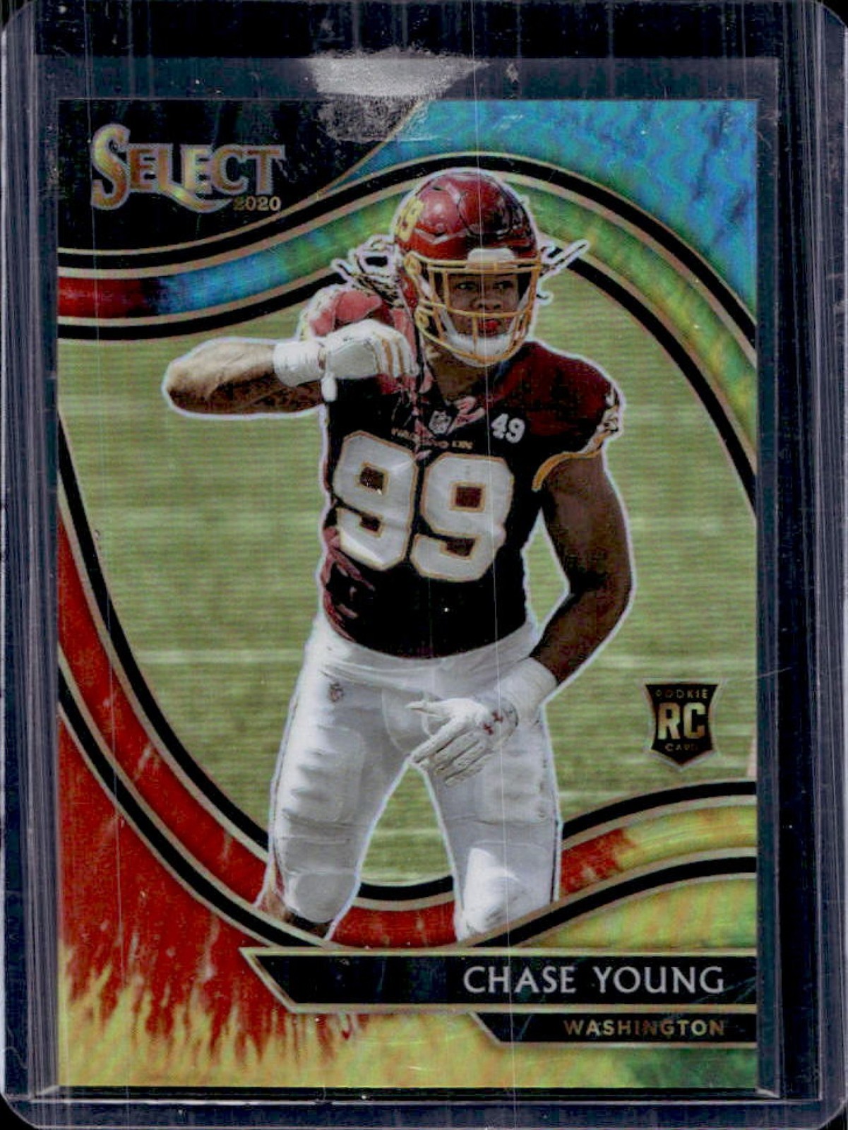 2020 Select Chase Young RC Tie Dye Prizm Rookie Field #3/25
