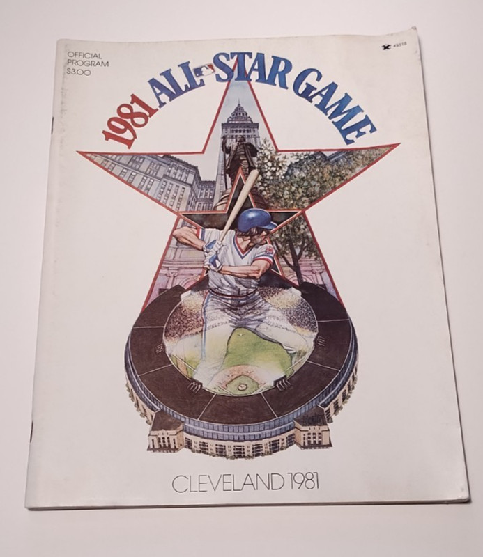 1981 MLB All Star Game Program With Players Photos  Cleveland 1981