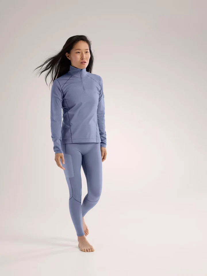 Parte inferior Arc'teryx Rho capa base para mujer M Stratus tiro medio cintura elástica GBO599 Foto 3 de 4