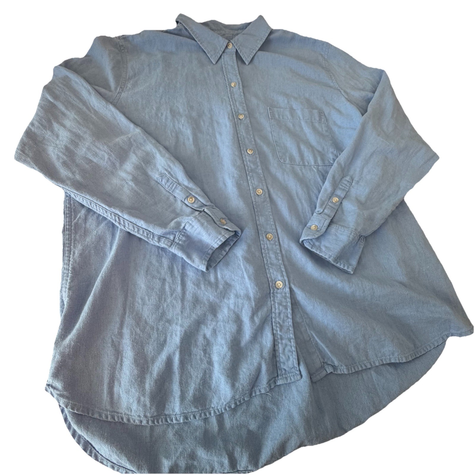 Universal Thread Linen Blend Button Down Shirt XL… - image 4