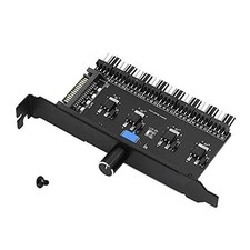PC 8 Channels Fan Hub Knob Cooling Fan Speed Controller for CPU Case HDD VGA