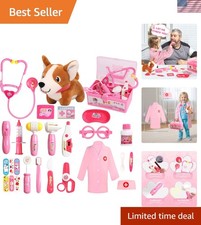 Educational Doctor Play Set for Kids 2-6 - Includes Stethoscope  Plush Toy