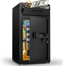 6.5 Cub Extra Large Safe Box with Drop Slot & Adjustable Shelf for Business Home