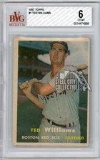 Ted Williams 1957 Topps Baseball Card #1 BVG 6