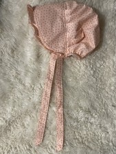 Peach With Flowers Bonnet Prairie Civil War Amish Lancaster-Child Small New