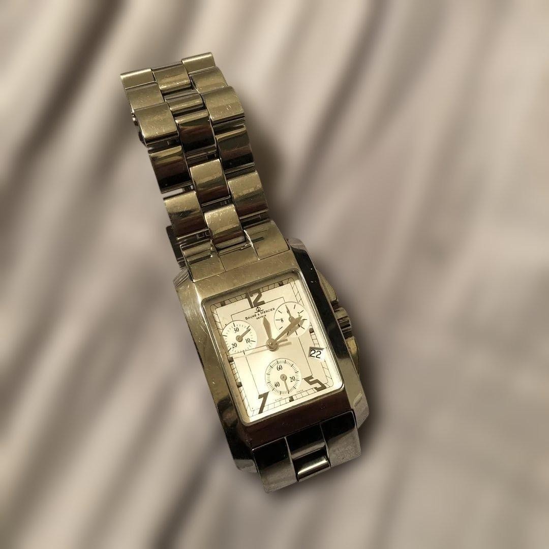 Baume & Mercier Hampton 65341 Chronograph Quartz Watch 44x28mm Wrist 17cm Works image 3