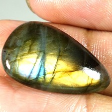 100 Natural Labradorite Pear Cabochon Loose Gemstones 17.20Cts 15x 25x 06mm