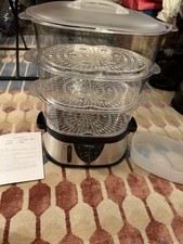 LeBenssTIL Kollektion LKSM-6003L Electric Food Steamer 6L 950W 3 Tier Timer