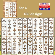 20pcs 26-100 designs face forehead rock painting YOU CHOOSE stencils