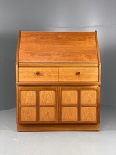 Vintage Nathan Teak Bureau 1970s Drawers Writing Desk Cupboard EB11517 MWOO