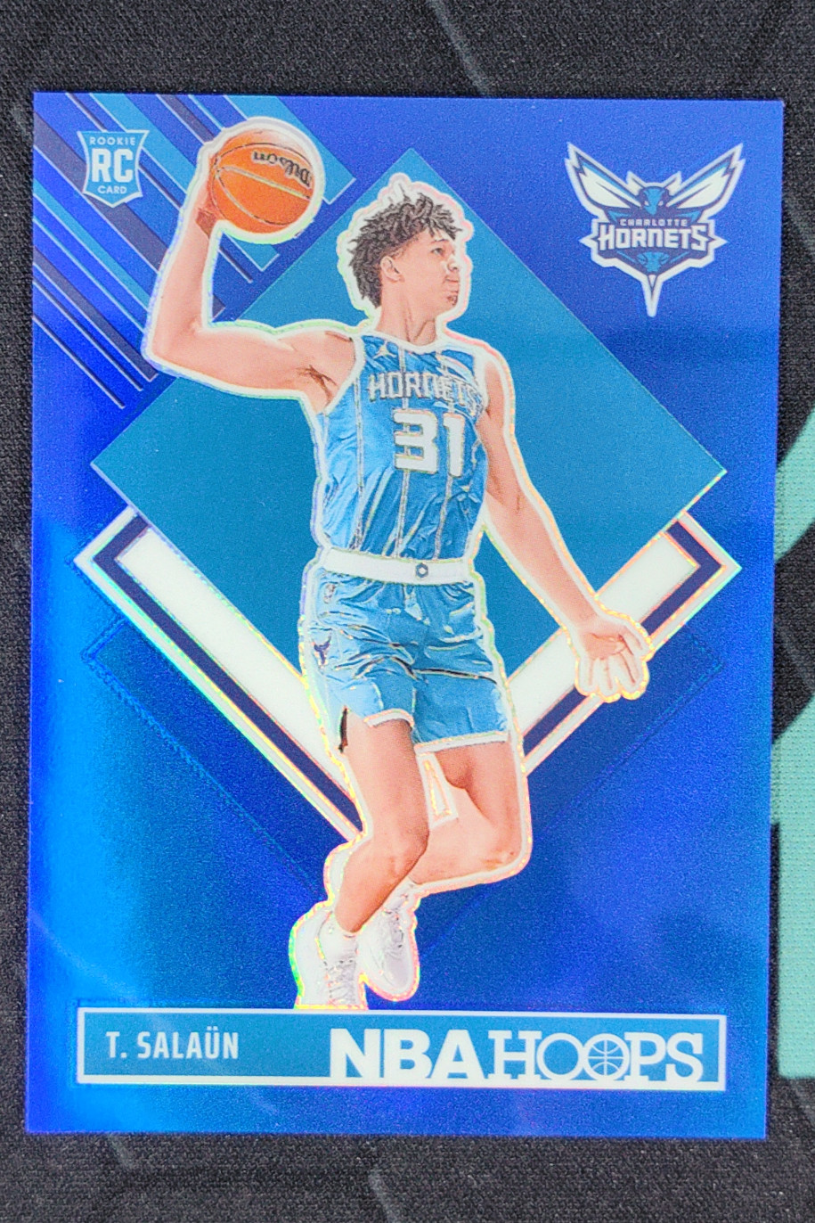 2024-25 Panini Hoops Tidjane Salaun Tribute Premium Prizms Blue RC /49 #292