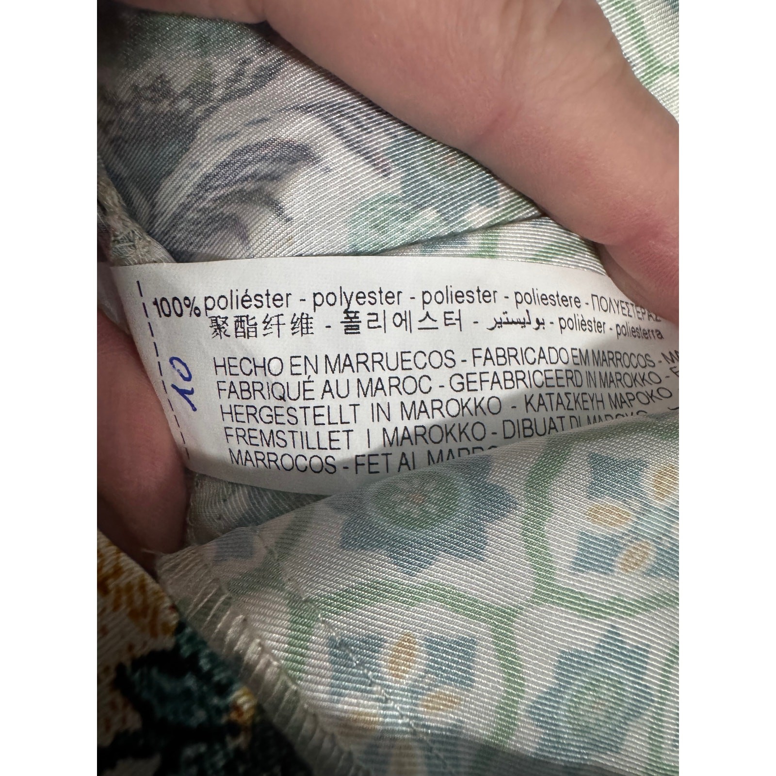 Zara Green Multi Color Pattern Patchwork Floral M… - image 6