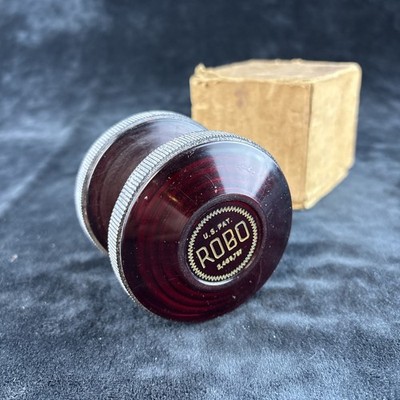 Vintage 1950s Red Lucite Robo Correct Angle Knife Sharpener With Box